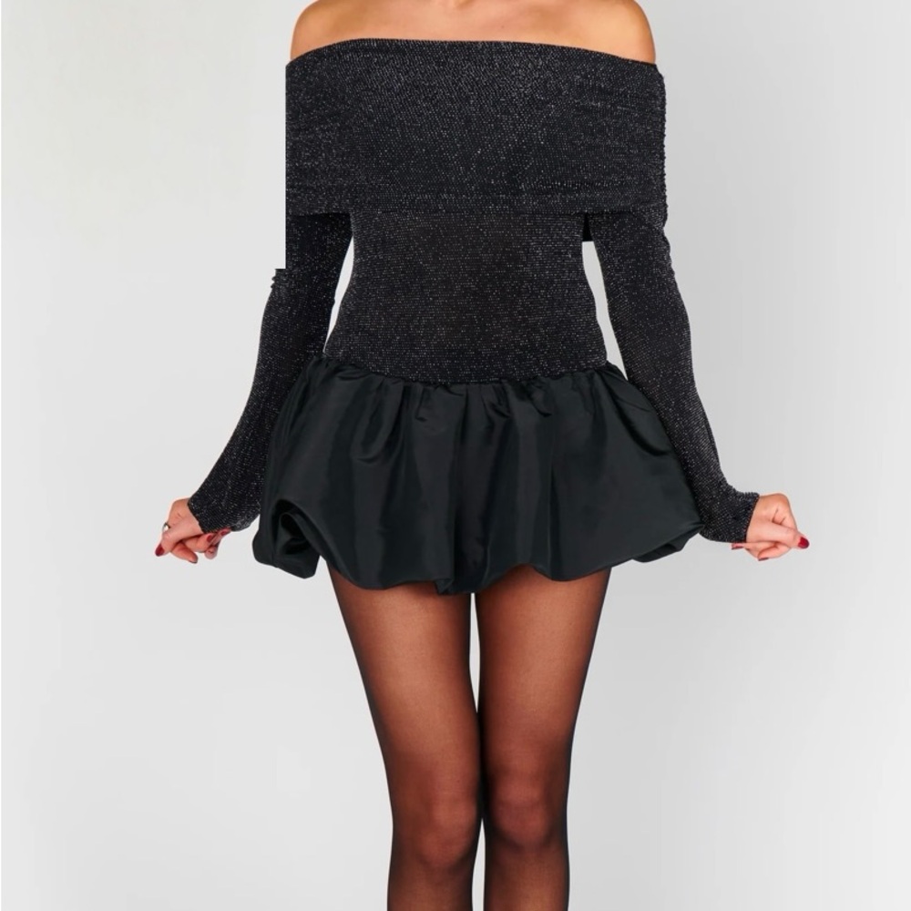 Show Me Your MuMu Black Off-Shoulder Mini Dress